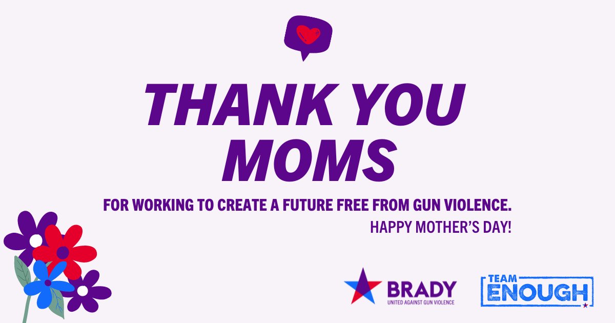 Happy Mother’s Day! 💗💐 Let's take a moment to honor the mothers taken by gun violence, the mothers who have endured the loss of their children to such tragedies, and all the mothers working to #endgunviolence in their communities and beyond.
