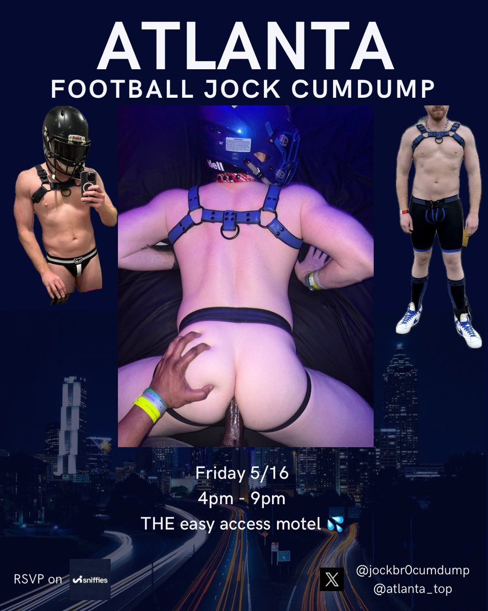 jock bbro ⬇️ 🔜 columbus OH 4/4 (@jockbr0cumdump) on Twitter photo 🚨ATL!! I’m bringing this hungry bro pussy to take loads with <a href="/atlanta_top/">Rock Hard/Atlanta Raw Top (World Pride🏳️🌈)</a> Friday 5/16. Can’t wait to throw it back and collect all that hung Atlanta breeder nut. More info out on Wednesday 💦💦 🚨ATL!! I’m bringing this hungry bro pussy to take loads with <a href="/atlanta_top/">Rock Hard/Atlanta Raw Top (World Pride🏳️🌈)</a> Friday 5/16. Can’t wait to throw it back and collect all that hung Atlanta breeder nut. More info out on Wednesday 💦💦