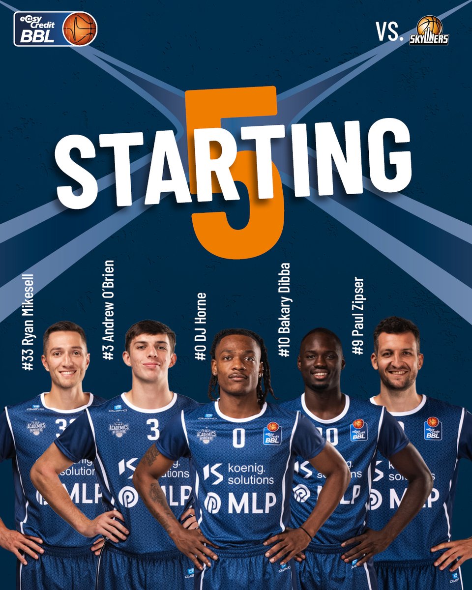 MLP Academics Heidelberg (@mlp_academics) on Twitter photo Starting Five - Diese Jungs machen gegen Frankfurt den Anfang: DJ, Andrew, Ryan, Bakary und Paul 🙌💙
<a href="/easyCreditBBL/">easyCredit BBL</a> Starting Five - Diese Jungs machen gegen Frankfurt den Anfang: DJ, Andrew, Ryan, Bakary und Paul 🙌💙
<a href="/easyCreditBBL/">easyCredit BBL</a>