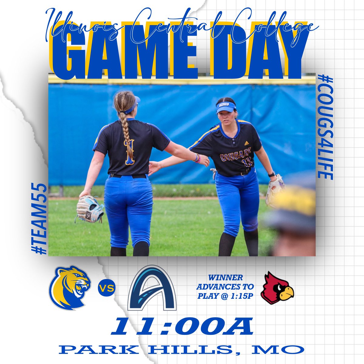 ITS GO TIME😈

🆚 ST. LOUIS CC
⏰ 11:00A
📍PARK HILLS, MO

#cougs4life
#team55