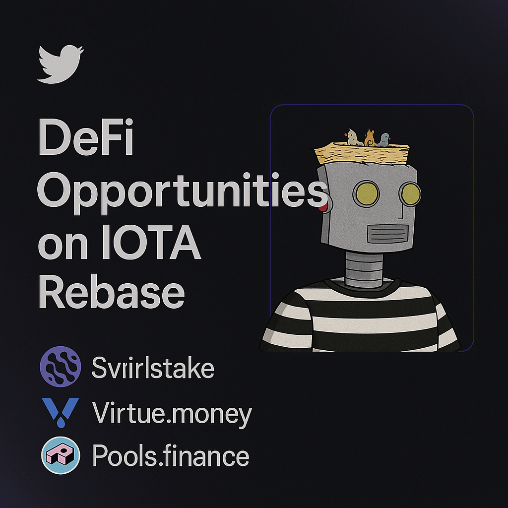 GM 🌅 #IOTA Fam 🤖,

ReBase is here. Soon you will be able to earn on it. We should take a look on Protocols, Strategies and Safety.

Let's start with <a href="/swirlstake/">Swirl</a> and <a href="/Virtue_Money/">Virtue</a> today. It's basically the easiest and most secure way to earn on your coins.

I'll explain why 👇