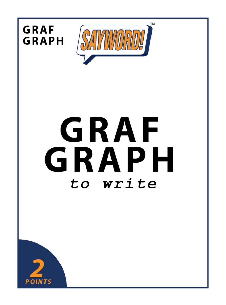 saywordgame's tweet image. 1) Comment with a word containing “GRAF/GRAPH” meaning “TO WRITE”. No Repeats!
2) Tag the next player. No tag-backs!
3) For a chance to win a free copy of SAYWORD! , like, follow, & repost (not quote)! (Previous winners also eligible) #giveaway #clearthelist #gamenight…