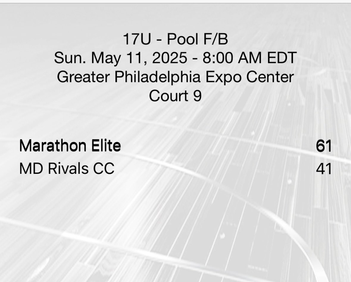 Marathon Elite AAU (@marathonelite) on Twitter photo 17U select put on a masterclass this weekend. Ending the weekend with a 20 point win. Going 3-0 at the Philly Clash! Proud of the team for executing at a high level. <a href="/Jeff_Kovner/">Jeff Kovner</a> <a href="/madehoops/">MADE Hoops</a> <a href="/PrepHoops_NJ/">Prep Hoops New Jersey</a> <a href="/ashrager/">Adam Shrager</a> <a href="/IsaacShrager/">Isaac Shrager</a> <a href="/sam_fasola/">Sam Fasola</a> <a href="/Higgins_Liam11/">Liam Higgins</a> <a href="/AKGriffiths34/">Aiden Griffiths</a> 17U select put on a masterclass this weekend. Ending the weekend with a 20 point win. Going 3-0 at the Philly Clash! Proud of the team for executing at a high level. <a href="/Jeff_Kovner/">Jeff Kovner</a> <a href="/madehoops/">MADE Hoops</a> <a href="/PrepHoops_NJ/">Prep Hoops New Jersey</a> <a href="/ashrager/">Adam Shrager</a> <a href="/IsaacShrager/">Isaac Shrager</a> <a href="/sam_fasola/">Sam Fasola</a> <a href="/Higgins_Liam11/">Liam Higgins</a> <a href="/AKGriffiths34/">Aiden Griffiths</a>