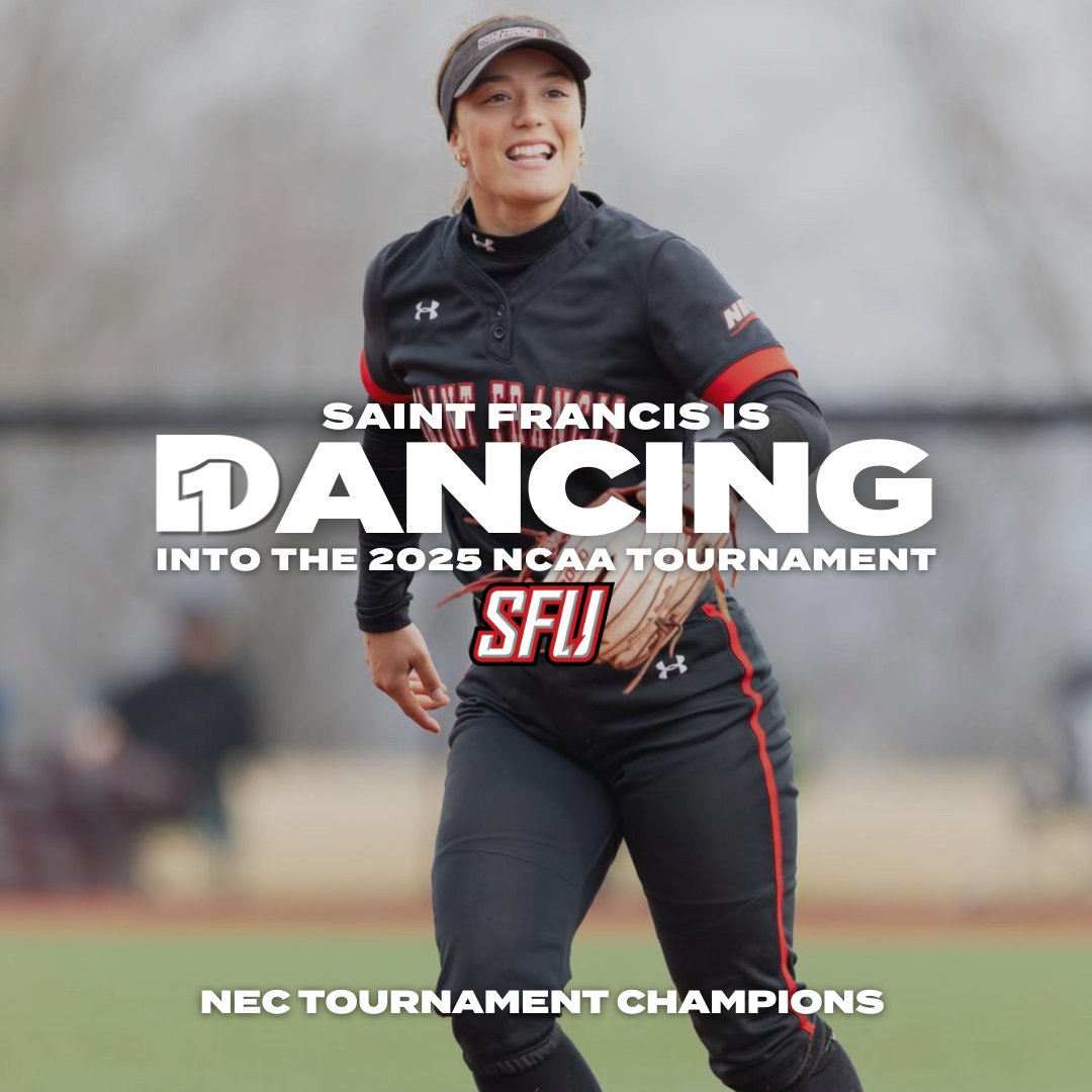 D1Softball (@d1softball) on Twitter photo TICKET PUNCHED🎟️🏆
<a href="/RedFlashSB/">Saint Francis Softball</a> wins the <a href="/NECsports/">Northeast Conference</a> title and earns a spot in the 2025 #NCAASoftball Tournament.
#D1Softball
#RoadToWCWS TICKET PUNCHED🎟️🏆
<a href="/RedFlashSB/">Saint Francis Softball</a> wins the <a href="/NECsports/">Northeast Conference</a> title and earns a spot in the 2025 #NCAASoftball Tournament.
#D1Softball
#RoadToWCWS