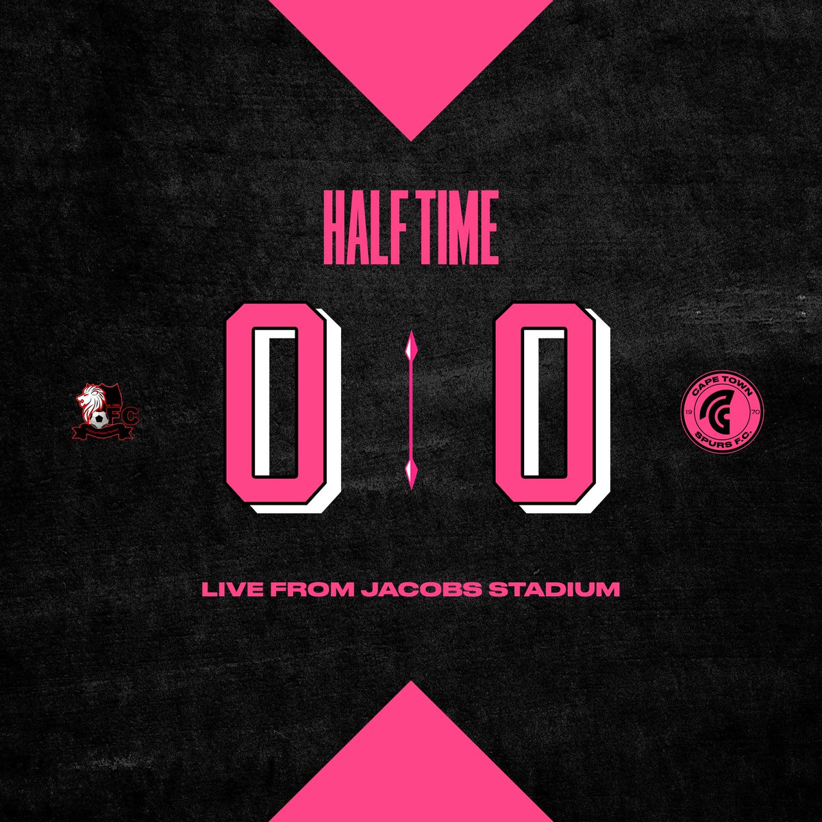 CapeTownSpursFC's tweet image. Half-Time from the Jacobs Stadium…