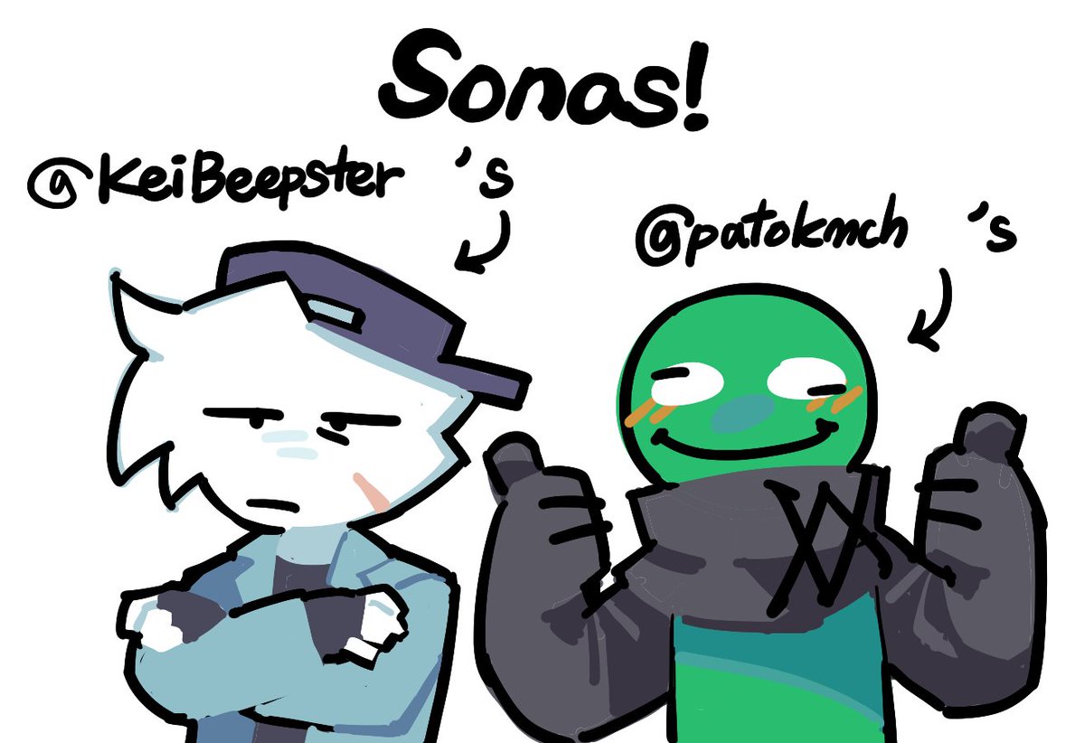 patokmch's tweet image. #dojocast
that ball collab :D
characters are me(@/patokmch) and @KeiBeepster 's sonas!
