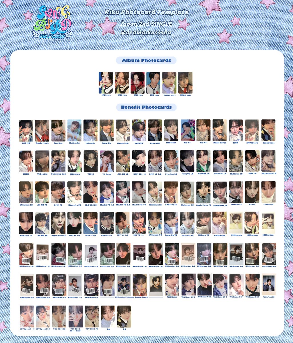 NCT WISH - Songbird Riku Photocard Template Finished 2.0🥳 (Turns