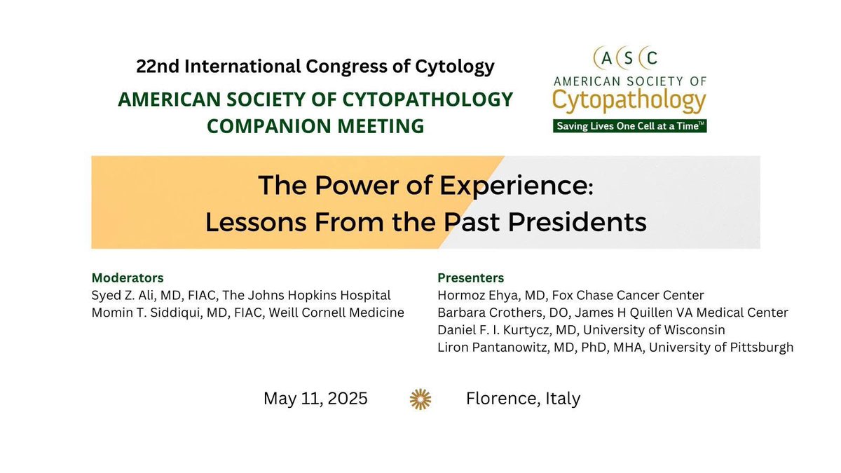 Momin Siddiqui (@mtsiddi) on Twitter photo Great turnout at the American Society of Cytopathology <a href="/cytopathology/">Cytopathology.org</a> companion meeting #IACcongress in Florence. Special thanks to all our speakers for sharing their experiences and research. Great turnout at the American Society of Cytopathology <a href="/cytopathology/">Cytopathology.org</a> companion meeting #IACcongress in Florence. Special thanks to all our speakers for sharing their experiences and research.