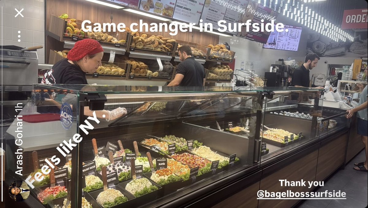 We’re so excited to be open in Surfside, FL🥯🌴 call, click or visit BagelBoss.com for a location near you.