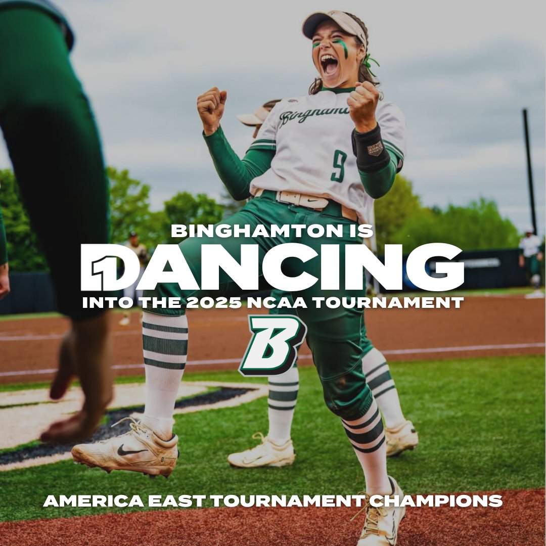 D1Softball (@d1softball) on Twitter photo TICKET PUNCHED🎟️🏆
<a href="/BinghamtonSOFT/">Binghamton Softball</a> wins the <a href="/AmericaEast/">America East</a> title and earns a spot in the 2025 #NCAASoftball Tournament.
#D1Softball
#RoadToWCWS TICKET PUNCHED🎟️🏆
<a href="/BinghamtonSOFT/">Binghamton Softball</a> wins the <a href="/AmericaEast/">America East</a> title and earns a spot in the 2025 #NCAASoftball Tournament.
#D1Softball
#RoadToWCWS