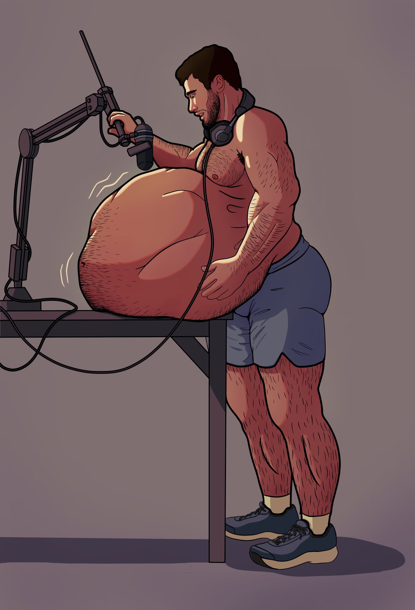 HelloWolf on X: CW: malevore Hello guys! I was listening to a podcast  lately and I got inspired to make this big guy. 🥵🎧 So, this hunk is a  radio guy, who