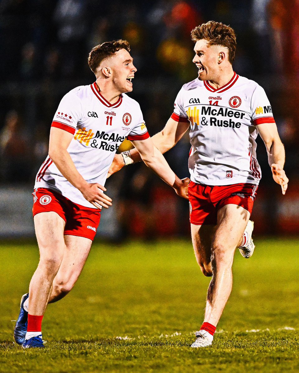 Score Beo (@score_beo) on Twitter photo Dynamic Duoโก๏ธ
Eoin McElholm (1-4) & Ruairรญ McCullagh (0-9) star for Tyrone as they go one step closer to retaining the Under-20 All-Ireland title๐
Tyrone 2-14 | 0-14 Kerry
<a href="/Dalata_Hotels/">Dalata Hotel Group</a> Dynamic Duoโก๏ธ
Eoin McElholm (1-4) & Ruairรญ McCullagh (0-9) star for Tyrone as they go one step closer to retaining the Under-20 All-Ireland title๐
Tyrone 2-14 | 0-14 Kerry
<a href="/Dalata_Hotels/">Dalata Hotel Group</a>