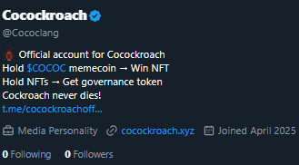 Cococlang's tweet photo. 0 follower done https://t.co/2zcCrZTFcF