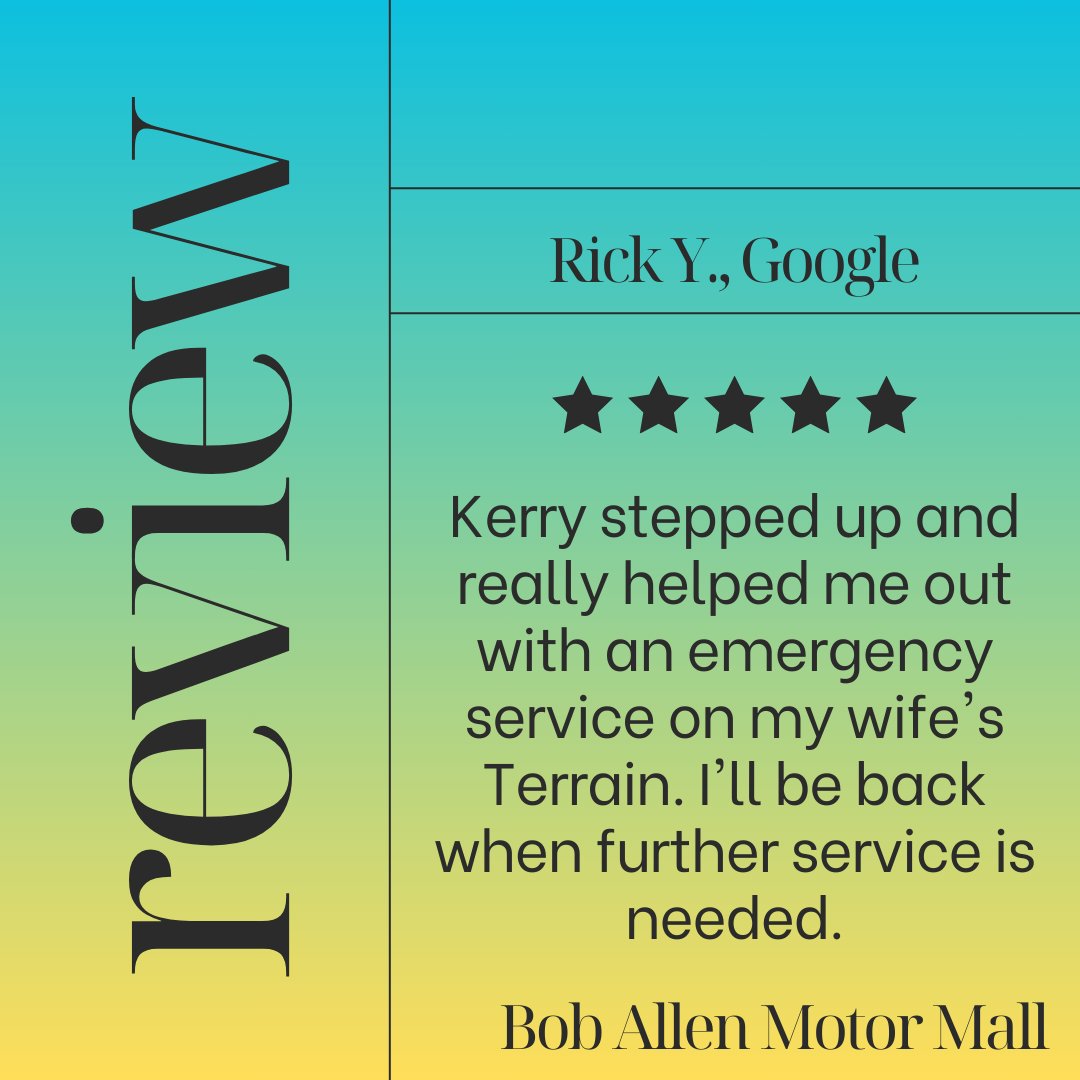 Thank you, Rick! We're glad Kerry was able to help during your emergency. We appreciate your trust and look forward to seeing you again!