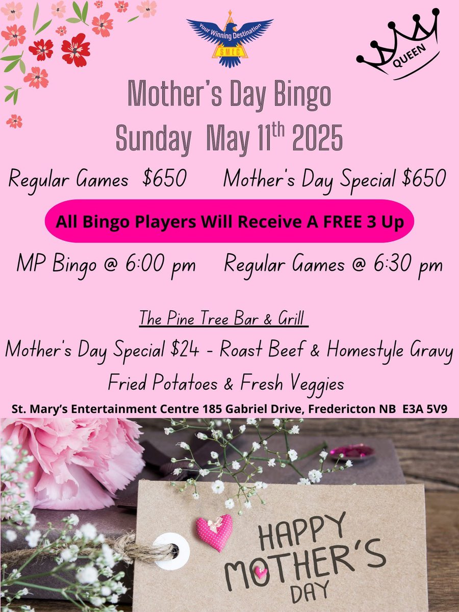 chicky polchies (@chiefallanjr) on Twitter photo Woli Wikuwossit Kiskum!! 🌷
Mothers Day #Bingo TONIGHT <a href="/Sitansisk/">St. Mary's First Nation</a> #Fredericton ~ Your Winning Destination 🤑 Woli Wikuwossit Kiskum!! 🌷
Mothers Day #Bingo TONIGHT <a href="/Sitansisk/">St. Mary's First Nation</a> #Fredericton ~ Your Winning Destination 🤑