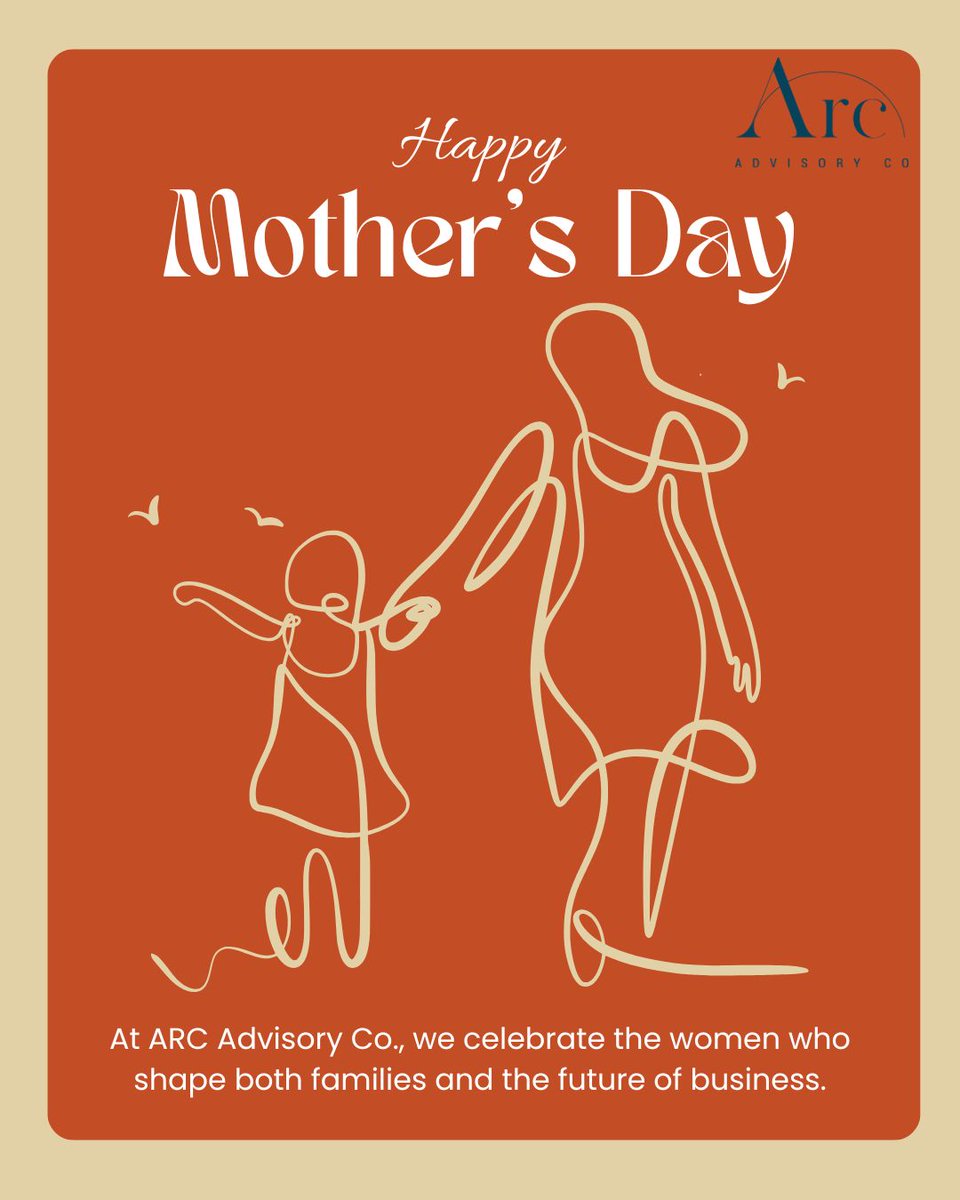 Arc_Advisory_Co's tweet image. This Mother’s Day, we honor the strength, leadership, and wisdom of mothers everywhere. 

#MothersDay #ARCAdvisoryCo #LeadershipAndLove #WomenInBusiness #CelebrateMoms #BusinessWithHeart #StrongerTogether #MomsWhoLead