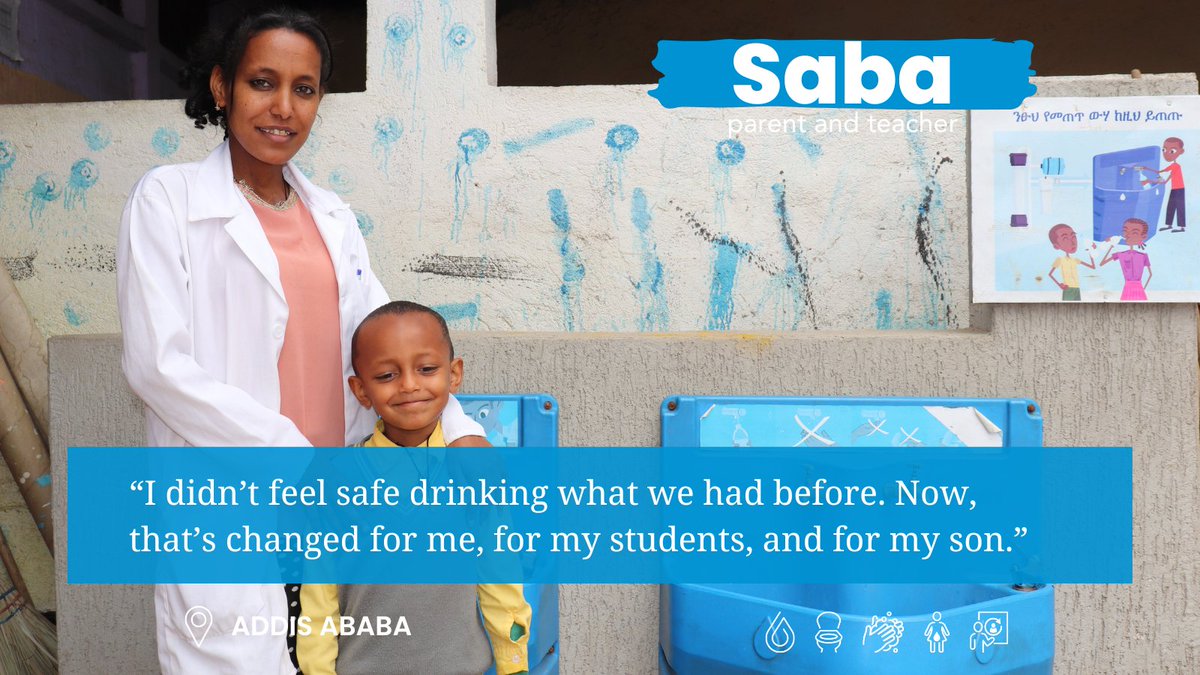 Happy Mother's Day!

Today we're thinking of moms like Saba, who teaches at her son Nathan's school in Addis Ababa, Ethiopia.

Last year, Splash started work at their school and now they have safe, clean water whenever they need.

Read Saba's story here: ow.ly/2NZf50VKVE0