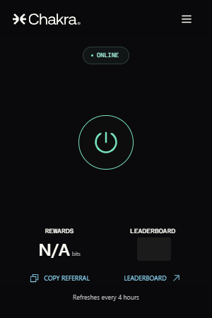 HuntersXAirdrop's tweet photo. 𝗖𝗵𝗮𝗸𝗿𝗮 𝗟𝗮𝗯𝘀 𝗘𝘅𝘁𝗲𝗻𝘀𝗶𝗼𝗻 𝗔𝗶𝗿𝗱𝗿𝗼𝗽 🪂 

👇 Steps to join:-
1️⃣ Sign up using gmail:- https://t.co/c8y0uH26tH
➖ Use code:- AUCCMK
2️⃣ Download extension:- https://t.co/7yLFNdRtrS
3️⃣ Open extension to login.
4️⃣ Click on start icon.

Like 💟  >RT 🔂 Follow @HuntersXAirdrop and join telegram https://t.co/UrDUm4d0ce for updates 🔔

#Chakra #DEPIN #Airdrop #Node