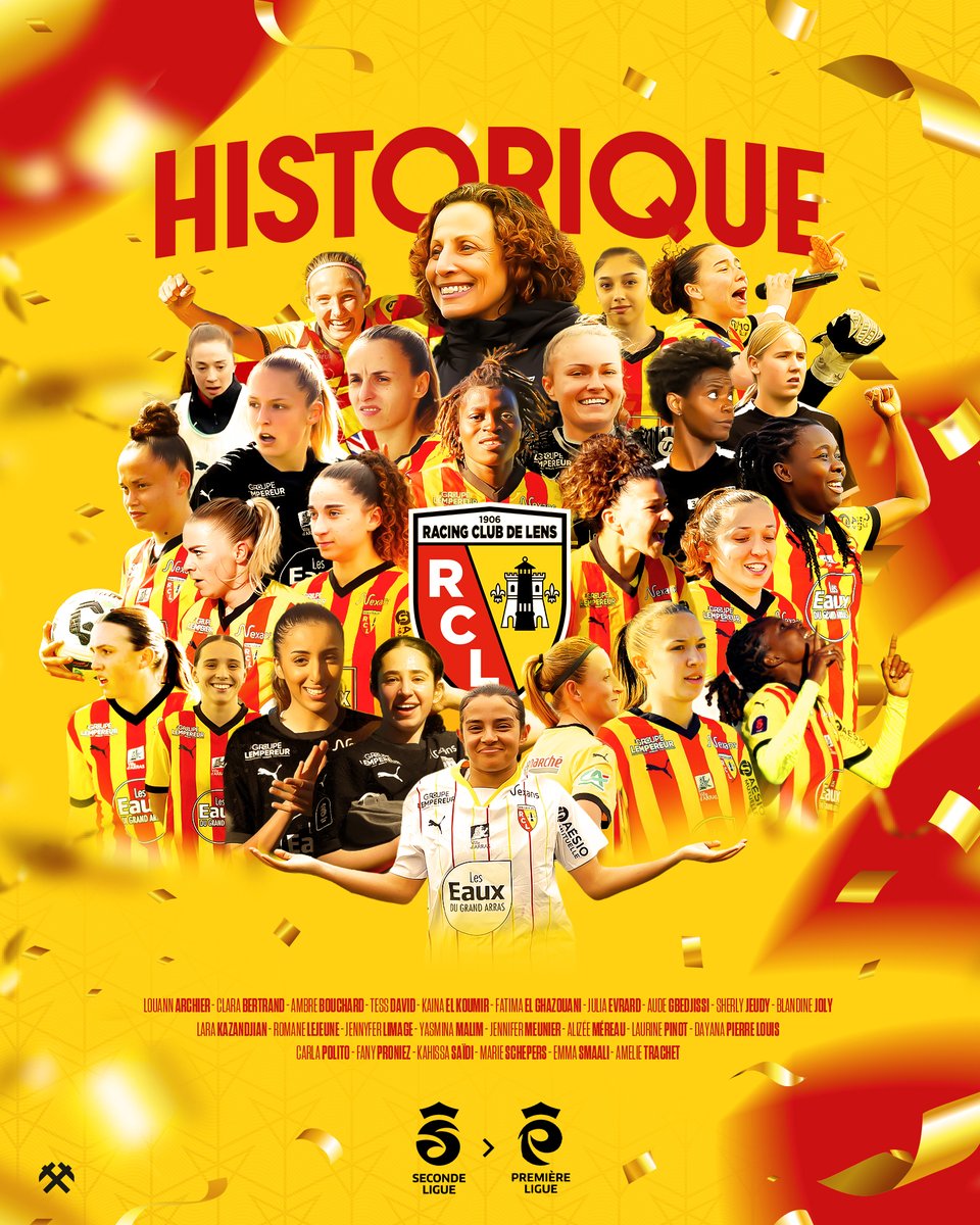 RC Lens Féminin (@rclensfeminin) on Twitter photo Une saison 𝒆́𝒑𝒊𝒒𝒖𝒆.
Une équipe 𝒉𝒆́𝒓𝒐𝒊𝒒𝒖𝒆.
Une montée 𝒉𝒊𝒔𝒕𝒐𝒓𝒊𝒒𝒖𝒆. 🔝
🔜 <a href="/ArkemaPL/">Arkema Première Ligue</a> 👋
#RCElles Une saison 𝒆́𝒑𝒊𝒒𝒖𝒆.
Une équipe 𝒉𝒆́𝒓𝒐𝒊𝒒𝒖𝒆.
Une montée 𝒉𝒊𝒔𝒕𝒐𝒓𝒊𝒒𝒖𝒆. 🔝
🔜 <a href="/ArkemaPL/">Arkema Première Ligue</a> 👋
#RCElles