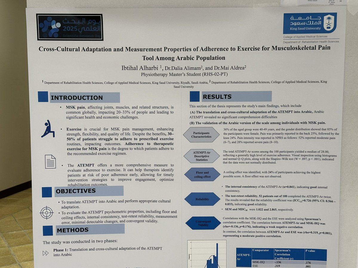 يوم البحث العلمي في قسم علوم التاهيل الصحي، يوم نحتفل به في إنجازات القسم و منسوبيه خلال العام الدراسي. انجاز مشرف و ابحاث واعده و حراك علمي ممتد إلى داخل وخارج المملكه ✨✨ و نبارك للقسم تدشين برنامج الأطراف الصناعيه والاجهزه التعويضية <a href="/_KSU/">جامعة الملك سعود</a> @ <a href="/RHS_KSU/">Rehabilitation Sciences Department</a>