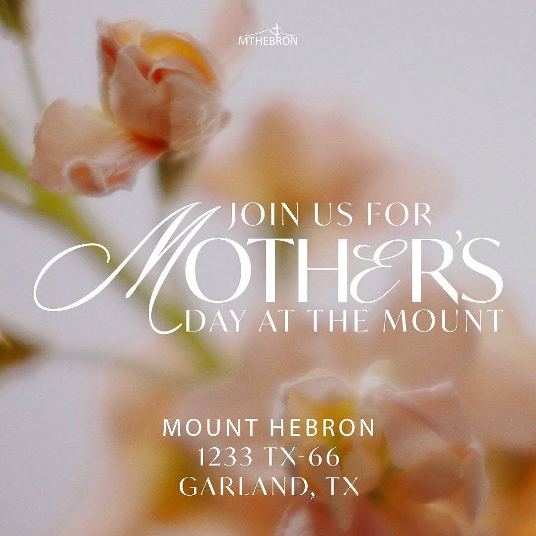 Join us at 10am for a special service, where we will honor all of the moms, and bless them with a special gift