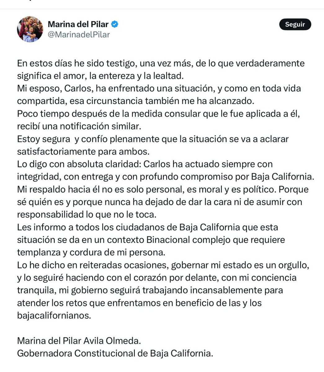FCN_mx's tweet image. Mucho tendrá que explicar la gobernadora de Baja California @MarinadelPilar del por qué el gobierno de #EEUU le revocó las visas a ella y a su marido, Carlos Torres, encargado de proyectos estratégicos de la administración estatal y de Tijuana y Mexicali.
@CodigoMagentaMx…