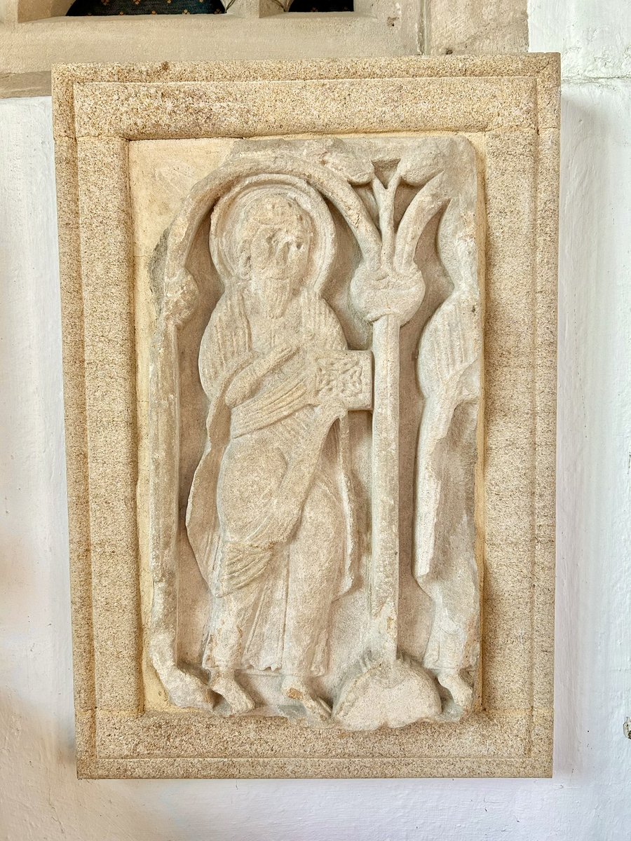 C8 Saxon carving believed to be St Mark at St Kyneburgha’s in Castor. #SaxonSunday
#Cambridgeshire #ChurchCrawling #History