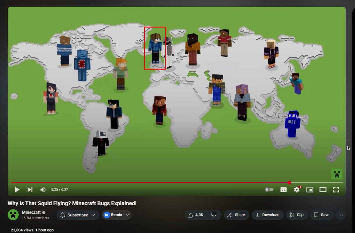 Super honored to be in a video on the official Minecraft YouTube Channel! :)