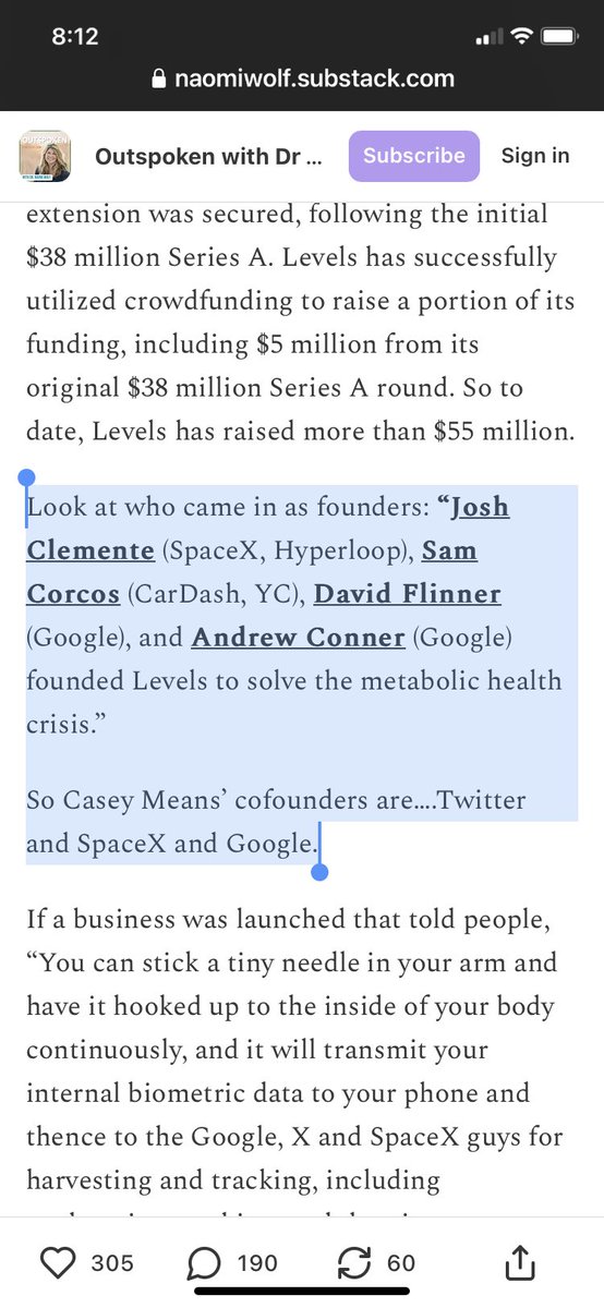 Dr Henry Ealy (@drhenryealy) on Twitter photo Absolutely brilliant piece by <a href="/naomirwolf/">Dr. Naomi Wolf. 8 NYT Bestsellers. DPhil, Poetry.</a> showing you Casey & Calley's ties to Silicon Valley.
What does Silicon Valley want?
You monitored 24 hours by AI... Via The Internet of Things... Which requires Transhumanism to be well underway by Agenda 2030... For Profit. Absolutely brilliant piece by <a href="/naomirwolf/">Dr. Naomi Wolf. 8 NYT Bestsellers. DPhil, Poetry.</a> showing you Casey & Calley's ties to Silicon Valley.
What does Silicon Valley want?
You monitored 24 hours by AI... Via The Internet of Things... Which requires Transhumanism to be well underway by Agenda 2030... For Profit.