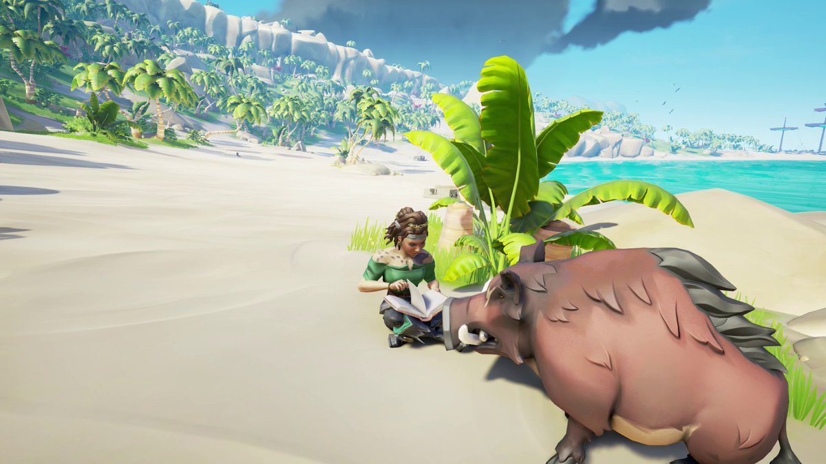 MrsLarissaSoT's tweet image. Sometimes even wild boars have to take a break.🐗📖
Theme: Wild Things
#SoTShot @SeaOfThieves