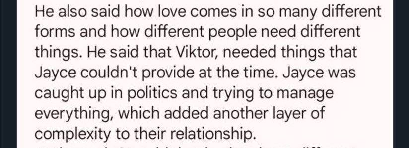 "viktor needed things that jayce couldn't provide at the time" is such a crazy sentence. so u mean jayce was a deadbeat partner and thats how the hexcore was able to swoop in and fuck viktor raw in that lab &amp; whisper evil shit in his ear?