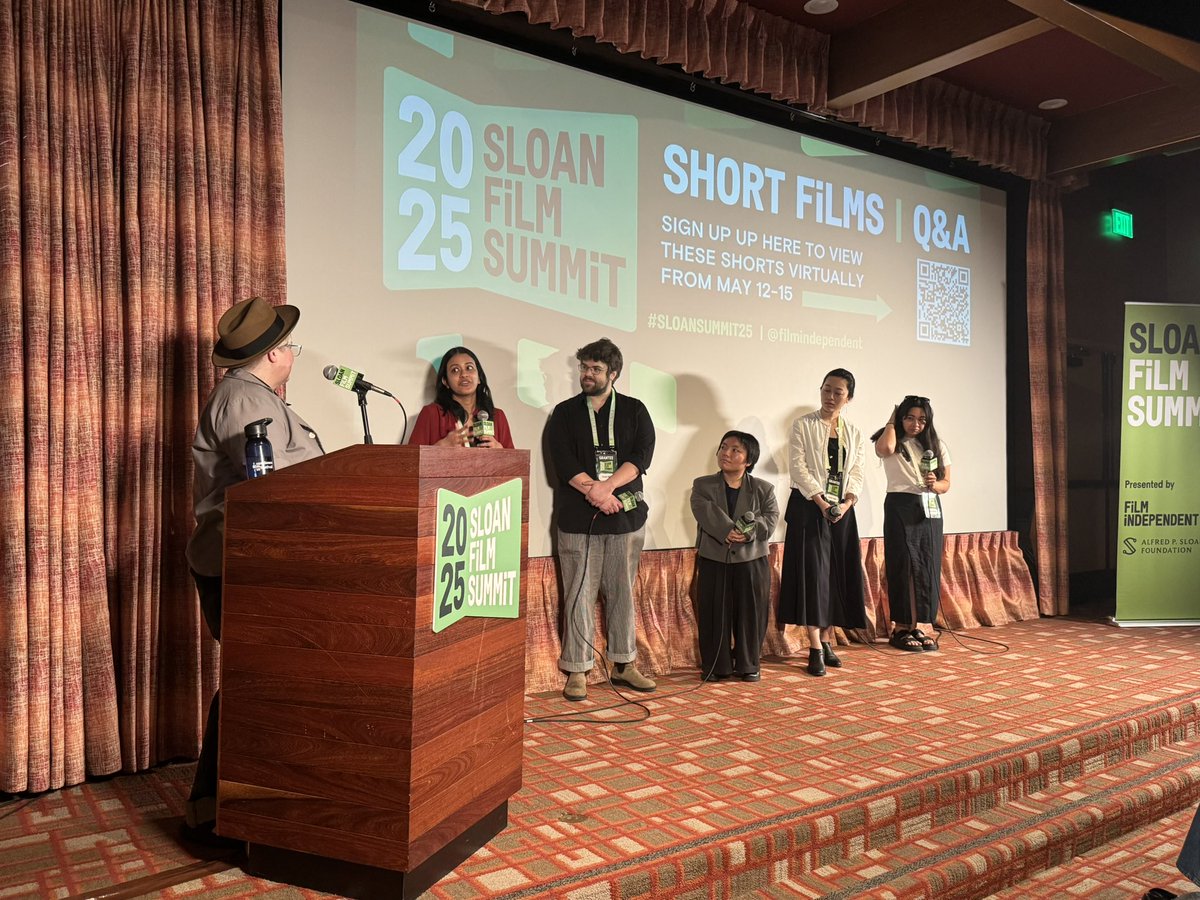 TUNE IN NOW: Go to our Instgram to watch a special Q&amp;A with Sloan Grantees Mayanka Goel, Trace Pope, Raina Yang, Merry May Ma and Kanani Koster talk about their films with Film Independent’s Jenn Wilson. #SloanSummit25
