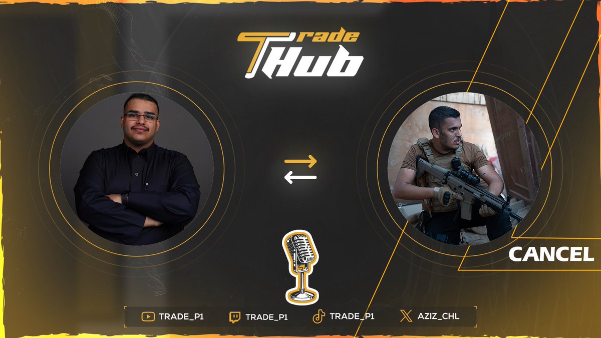 Trade (@aziz_chl) on Twitter photo ثاني الضيوف في #TradeHub
اسطورة عريقه في مجتمعنا : <a href="/aldaejam/">Twis CANCEL</a>
راح يكون معانا ان شاء الله في البث المباشر
يوم الثلاثاء القادم
الساعه 8:30 PM
وعندنا قيفاوي على يد احترافيه بوسط المقابلة
مقدمة من الراعي الرهيب : <a href="/hazelcontrol/">Hazel control</a>
اكتبو اسألتكم تحت 👇🏼
رابط البث : ثاني الضيوف في #TradeHub
اسطورة عريقه في مجتمعنا : <a href="/aldaejam/">Twis CANCEL</a>
راح يكون معانا ان شاء الله في البث المباشر
يوم الثلاثاء القادم
الساعه 8:30 PM
وعندنا قيفاوي على يد احترافيه بوسط المقابلة
مقدمة من الراعي الرهيب : <a href="/hazelcontrol/">Hazel control</a>
اكتبو اسألتكم تحت 👇🏼
رابط البث :