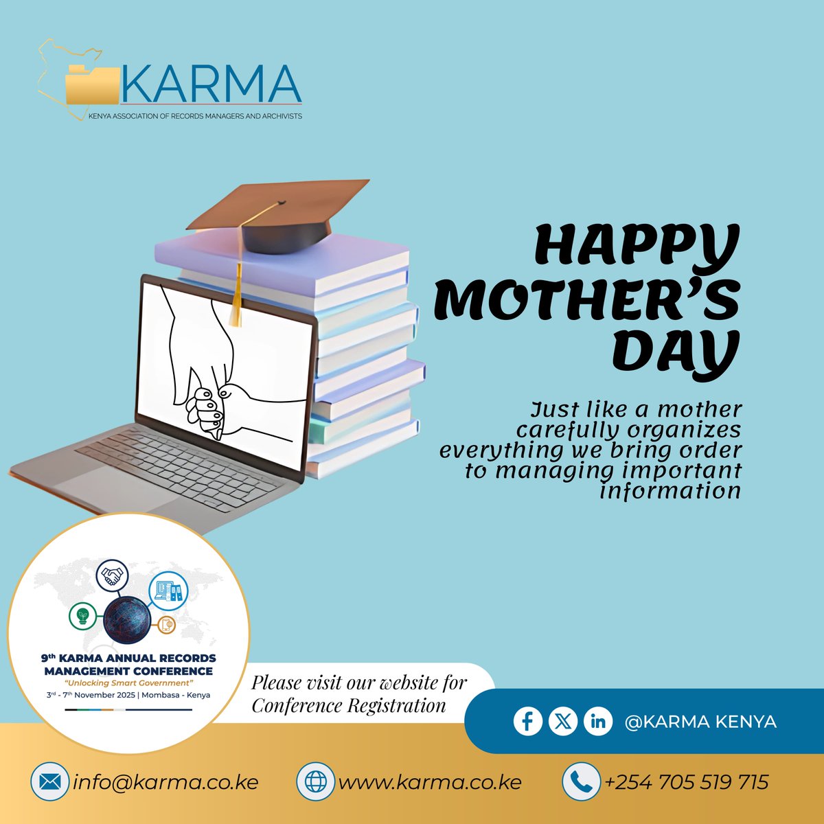 Never too late to wish all our amazing mothers at KARMA a Happy Mother's Day!

Dreams and ambitions begin with you, selflessly teaching us what it means to care. We celebrate you.

#KarmaAnnualConference
#KARMAConference2025
#IamKARMA
#SmartGorvernance
#MothersDay