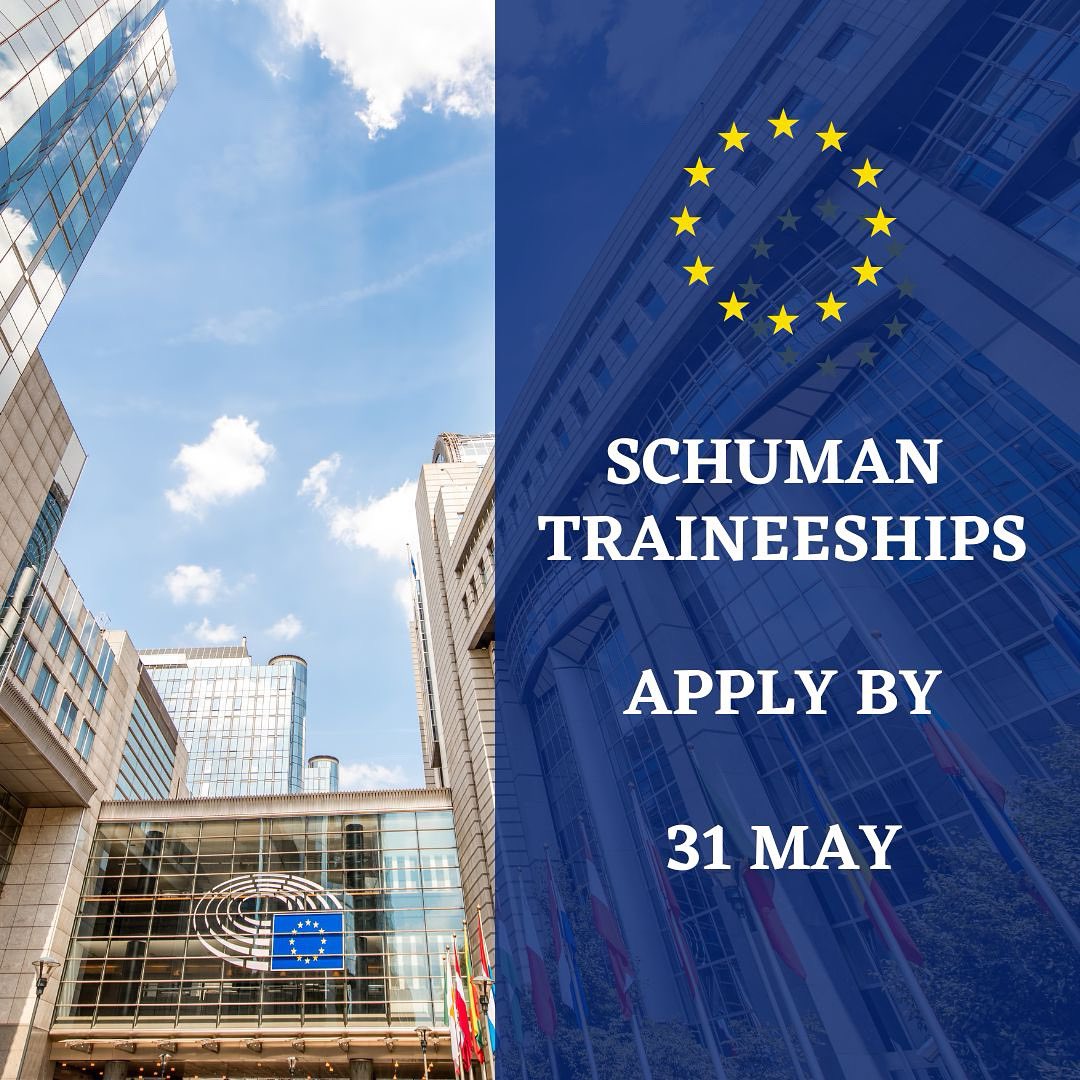 Bruxircle (@bruxircle) on Twitter photo 📣 DEADLINE 31 MAY‼️
Applications are now open for the #schumantraineeship in the <a href="/Europarl_EN/">European Parliament</a> 🇪🇺
📌You can apply for up to three traineeships!
📅 Deadline: 31 MAY 2025, 23.59 (Brussels time)
➡️For more information, please visit 👉🏻ep-stages.gestmax.eu/website/applic… 📣 DEADLINE 31 MAY‼️
Applications are now open for the #schumantraineeship in the <a href="/Europarl_EN/">European Parliament</a> 🇪🇺
📌You can apply for up to three traineeships!
📅 Deadline: 31 MAY 2025, 23.59 (Brussels time)
➡️For more information, please visit 👉🏻ep-stages.gestmax.eu/website/applic…