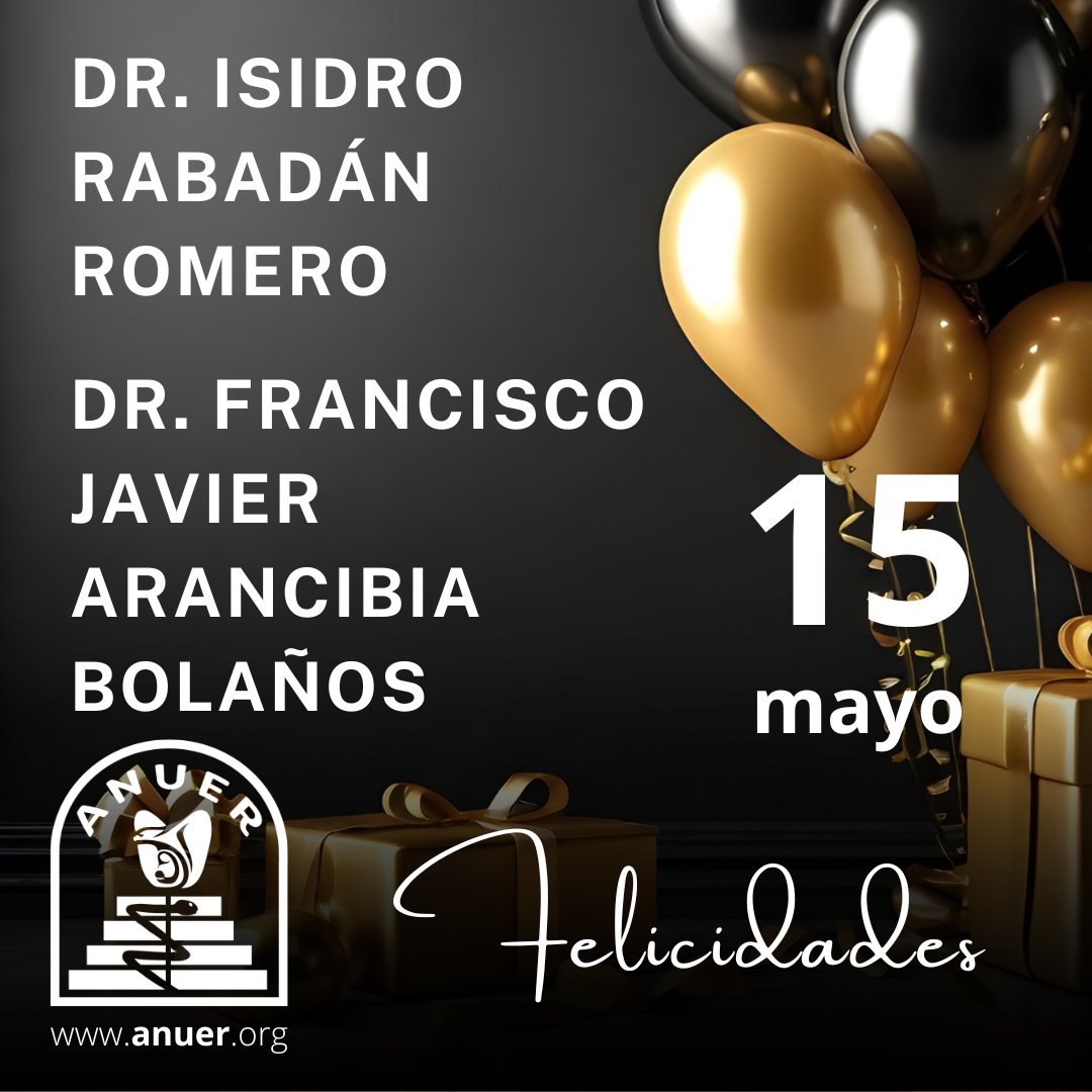 #ANUER les desea un feliz día 🎂

CUIDA tu salud con médicos
certificados en UROLOGÍA

👉 anuer.org
#Anuer2026 #UrologosEgresadoslaRaza #UrologíaMexicana #CMUN