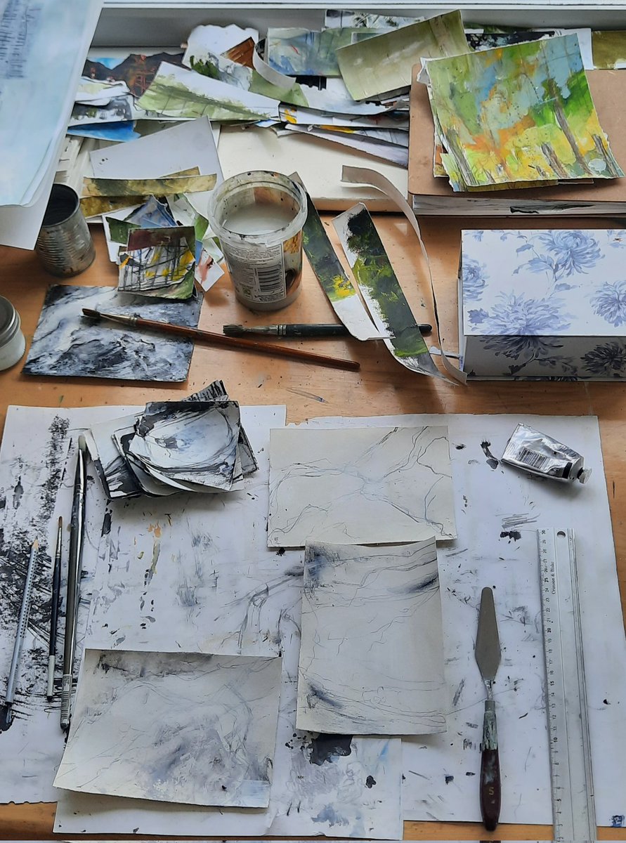 Creating out of chaos. I'm not really a messy artist but I need things around me. What's your desk like?