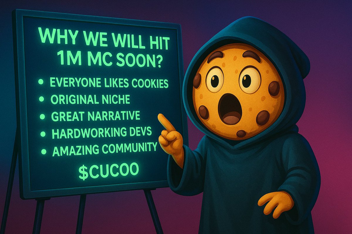BREAKING: Cult Cookie just discovered why we’re gonna hit $1M MC… and he’s SHOOK. 🍪⚡
He made a list. He double-checked it. Then he passed out from excitement.
✅ Everyone loves cookies
✅ We’re weird but original
✅ Devs have 3x espresso in their bloodstream
✅ Community could
