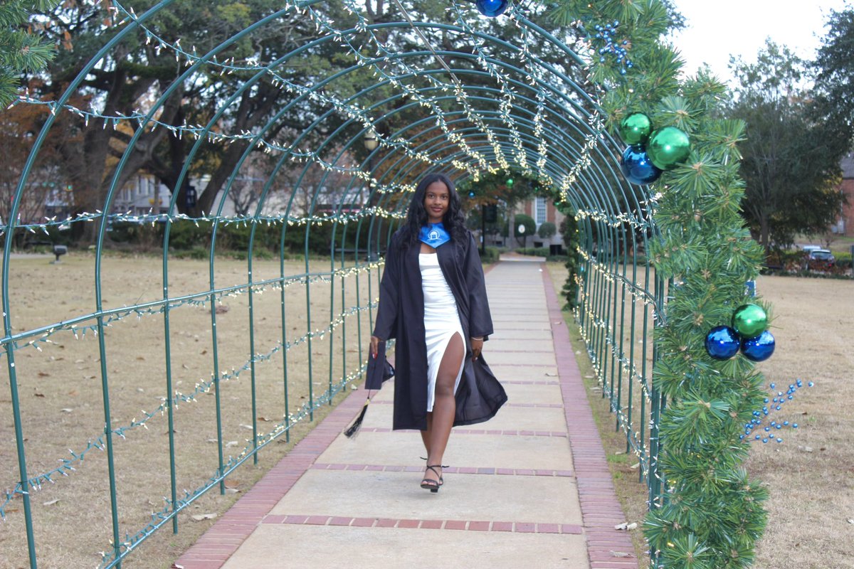 YeverettA's tweet photo. In honor of graduation season! 
So grateful to have graduated early this past December Summa Cum Laude, and as a member of the GCSU Honor’s College! 💙💚
#Graduation #honors https://t.co/wbHyTc2qQF