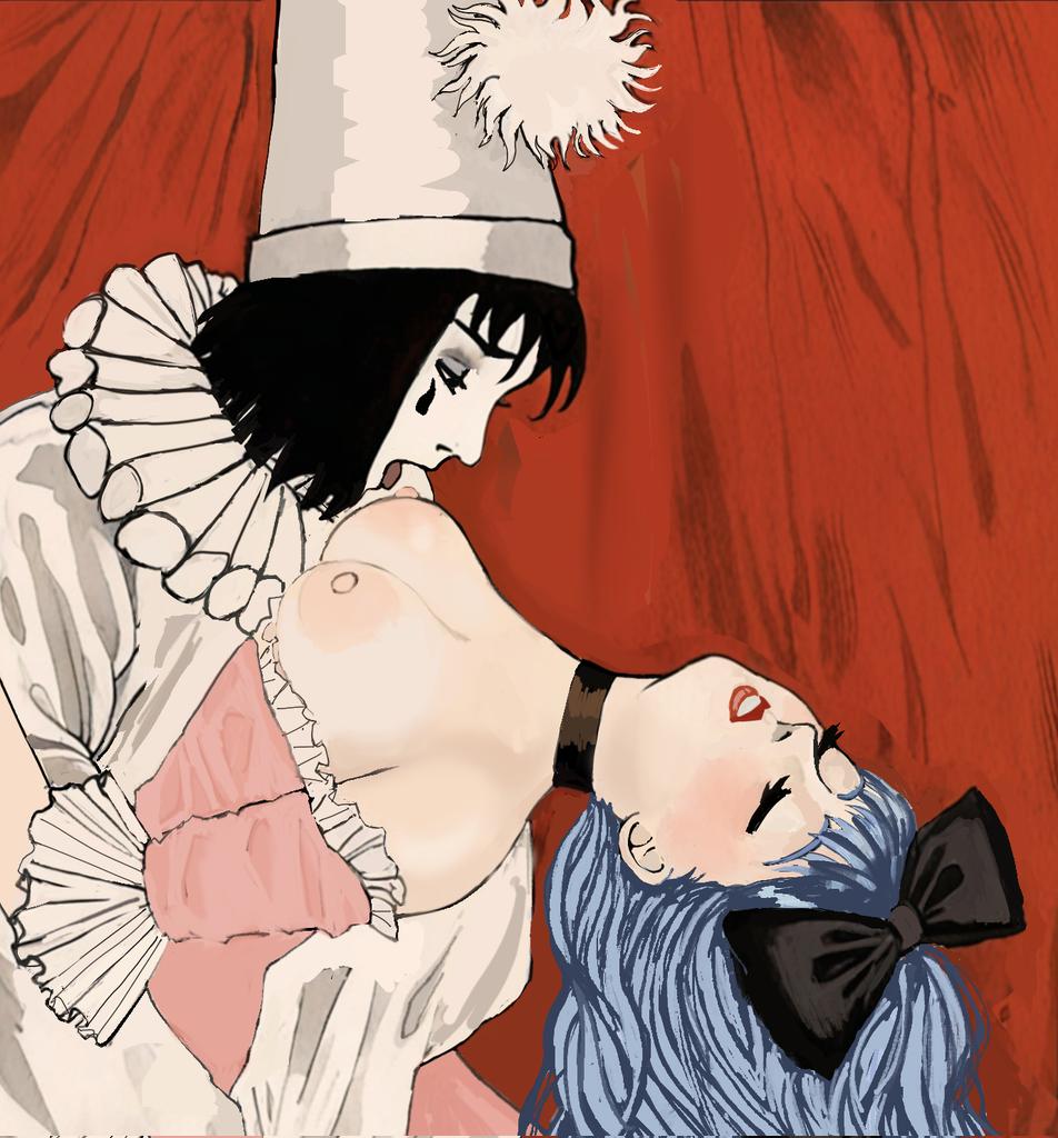 morfinist872183's tweet photo. Malvina and pierrot wip that idk how to finish because I forgot how to render hair and clothing 😬 https://t.co/zJZrRje2ws