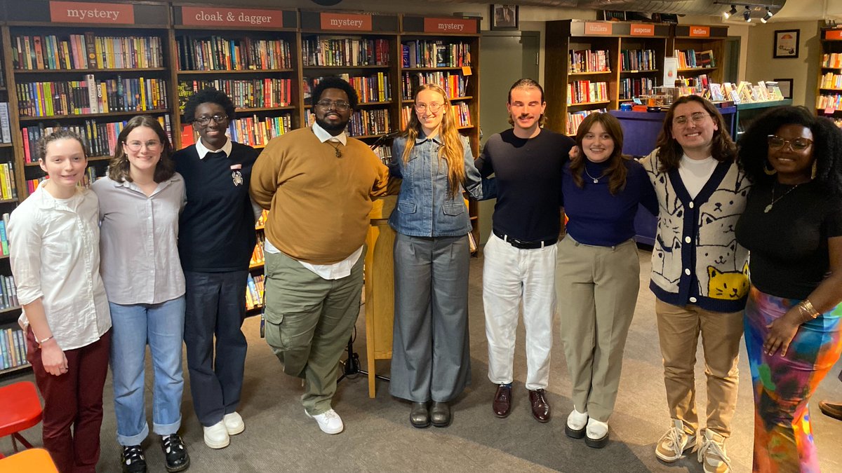 Friday we hosted our semi-annual best of the undergrads reading, and now our fingers are crossed that all of them become wildly successful famous bestselling authors so we can tell people they read here first!