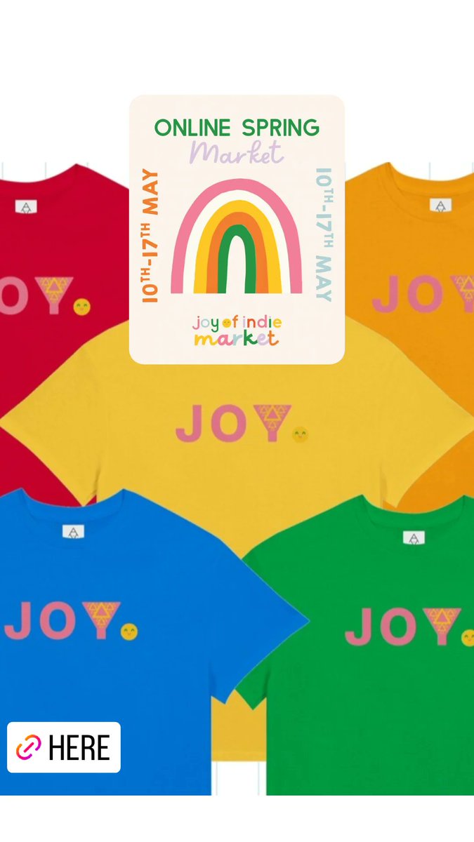 ☀️ Special JOY t-shirt available NOW ☀️

Head over to the Joy of Indie Spring Market to browse loads of cool stalls from small UK businesses. Most even have an exclusive market discount!

🛒 Happy shopping! 🛍️

#geometricdesign #shopsmalluk #shopindie #joyofindie #UKgifthour