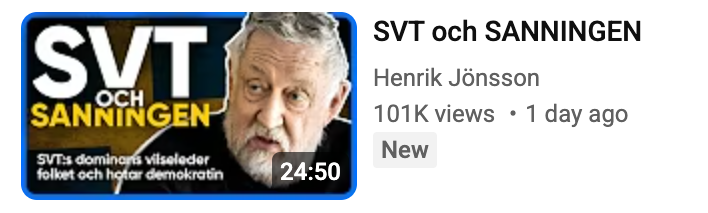 Så glad att över 100 000 människor på bara ett dygn sett min kritik av SVT:s vilseledande journalistik: youtu.be/msl5McMv0po