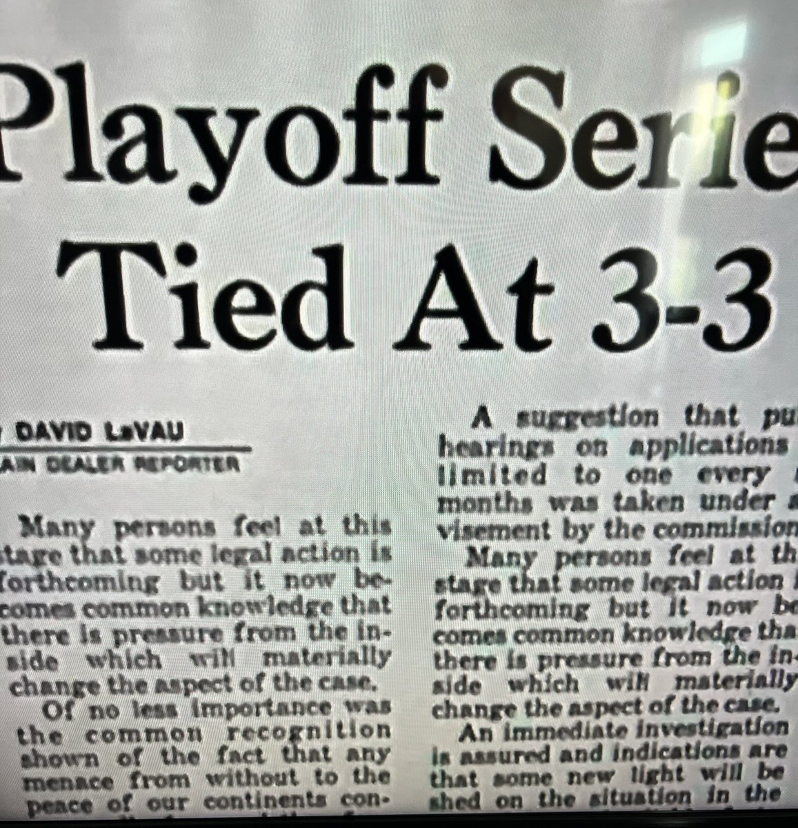 I’m sure all the Mothers out there are celebrating their day by watching Major League II, but I regret to inform you that the Plain Dealer game stories have nothing to do with the games themselves.⚾️