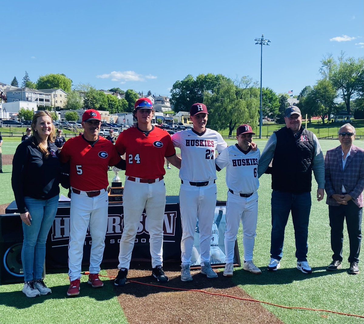 RyeHSBaseball's tweet image. 👀Congratulations to Charlie Rupp (Rye) &amp;amp; Brady Ross ( Harrison) Andrew Gurgitano Scholarship Winners ⚾️