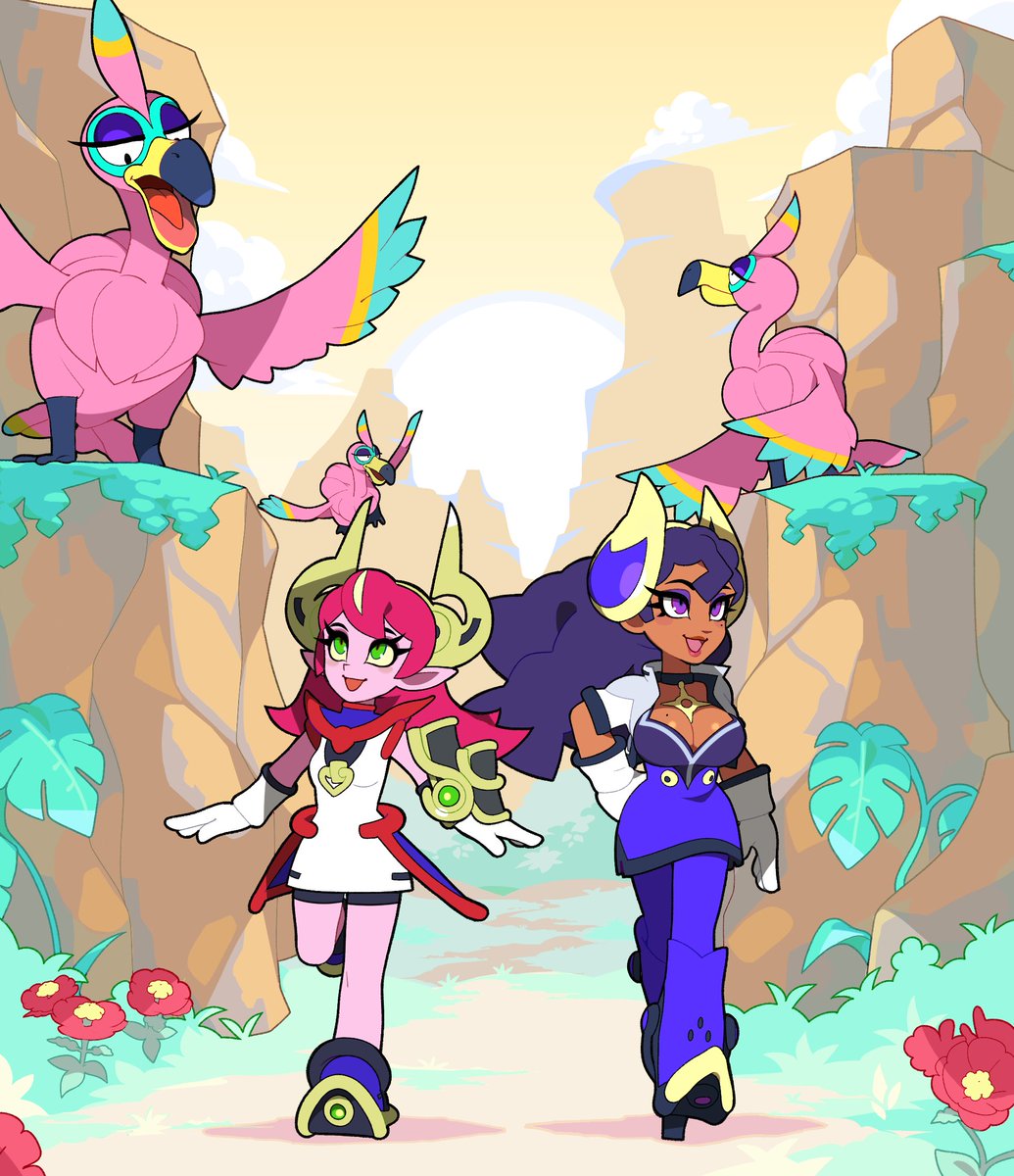 Here's some art for the game! The starting area in Lightspeed Lina will be home to these Flamingulls; large birds that are said to produce a natural fragrance. Thanks for coming along and getting me back over 15 followers!
