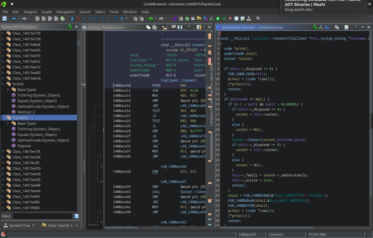 0xor0ne's tweet image. Reverse engineering .NET Native Ahead-Of-Time (AOT) compiled binaries
blog.washi.dev/posts/recoveri…
#infosec #reverseengineering