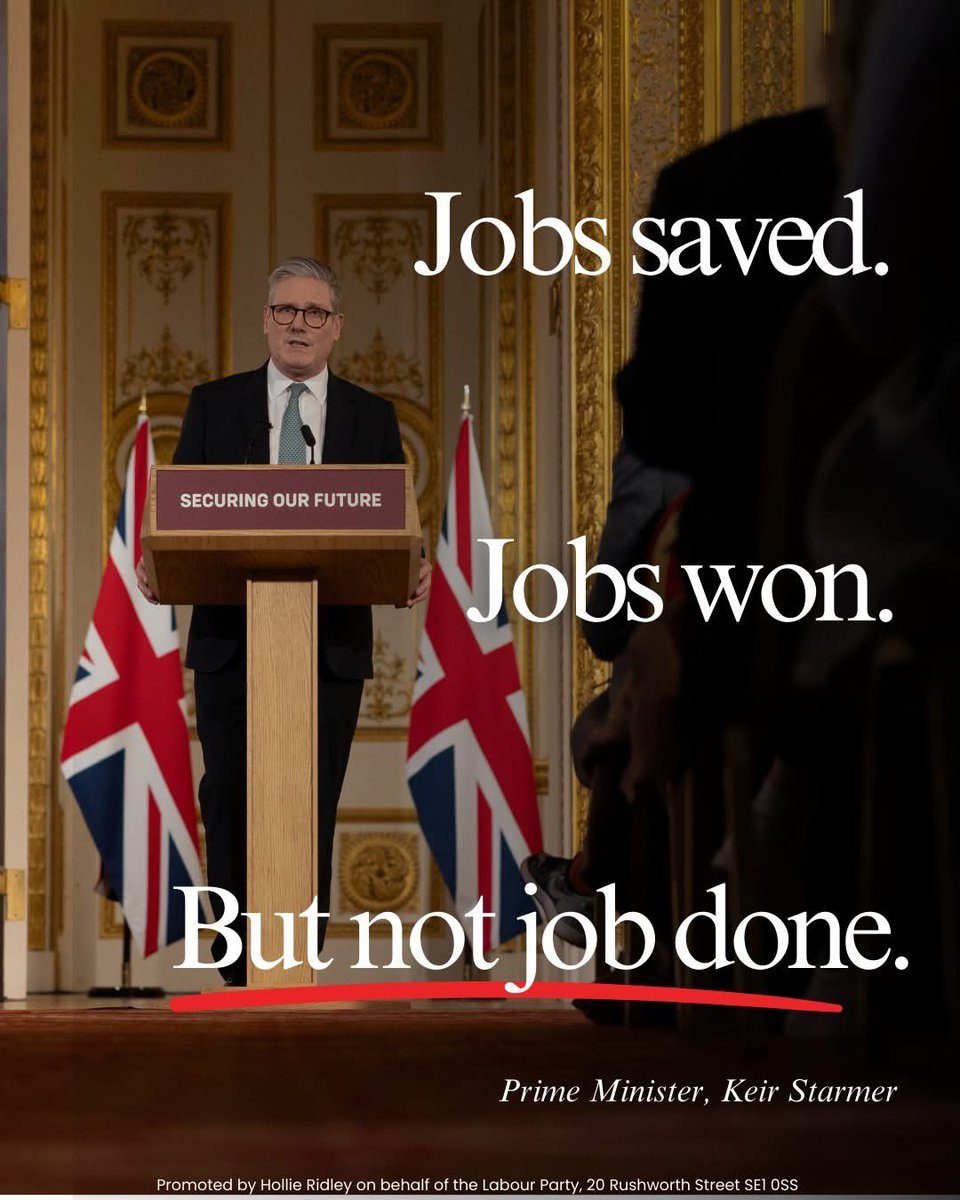 Trade deal with the USA ✅

Trade deal with India ✅

Two major trade deals secured by this Labour Government. That's jobs saved, new jobs created and two big markets for UK companies to increase exports to.