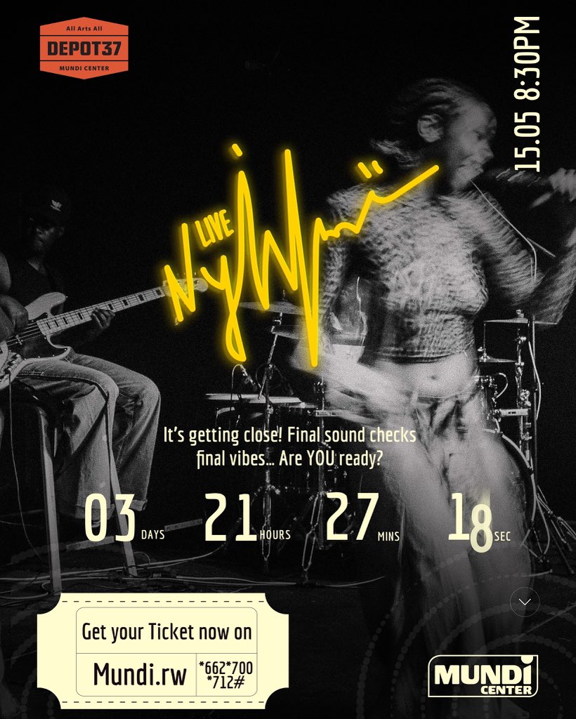 🚨 #Countdown 3 Days to #livenyinshii 🥳 🎶 

It’s all now coming together and we can’t wait! Early Birds tickets still on at mundi.rw or *662*700*712# 🎟️ 

#thursday #concerts #RWOX #Rwanda #music #VisitRwanda