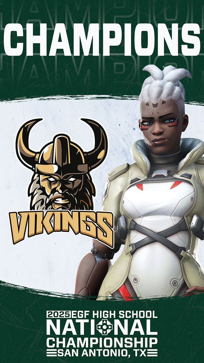 Congratulations to the West High School Vikings! They are your 2025 EGFH #Overwatch2 National Champions!